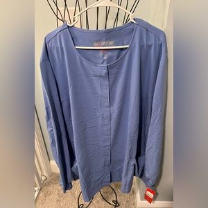 NEW Grey’s Anatomy Signature Ceil Blue Snap up womens scrub jacket 5X 5XL 2407